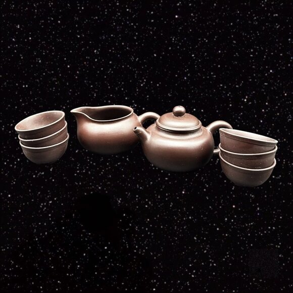 Vintage Masterwork Chinaware Tea Set Pottery Hand Made Certified Marked - Picture 7 of 12